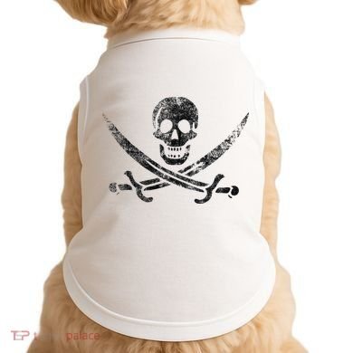Calico Jack Pirate Flag Jolly Roger Distressed Graphic Doggie Tank