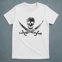 Calico Jack Pirate Flag Jolly Roger Distressed Graphic T-Shirt thumb 5