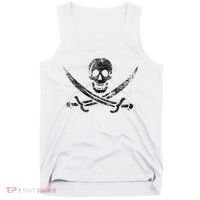 Calico Jack Pirate Flag Jolly Roger Distressed Graphic Tank Top thumb 0