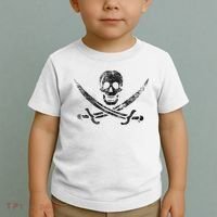 Calico Jack Pirate Flag Jolly Roger Distressed Graphic Toddler T-Shirt thumb 2
