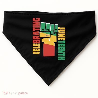 Celebrating Juneteenth Power Fist USA-Made Doggie Bandana