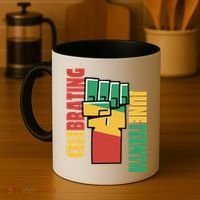 Celebrating Juneteenth Power Fist Coffee Mug thumb 4