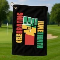 Celebrating Juneteenth Power Fist Golf Towel thumb 1