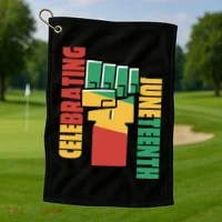 Celebrating Juneteenth Power Fist Golf Towel thumb 1
