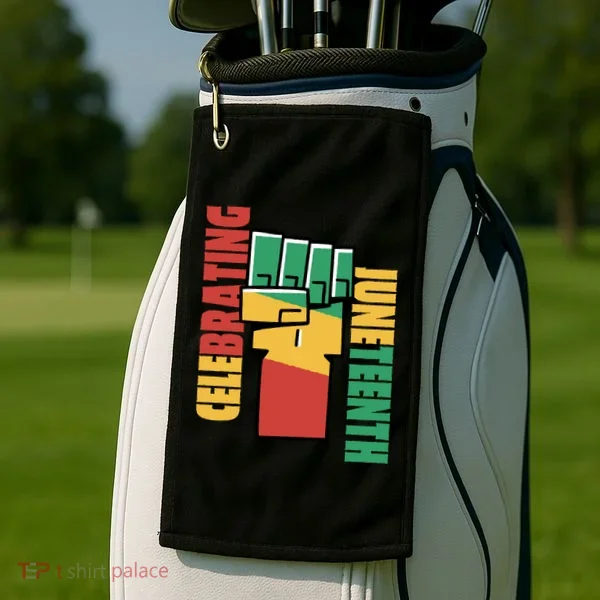 Celebrating Juneteenth Power Fist Golf Towel