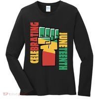 Celebrating Juneteenth Power Fist Women's Long Sleeve Shirt thumb 0