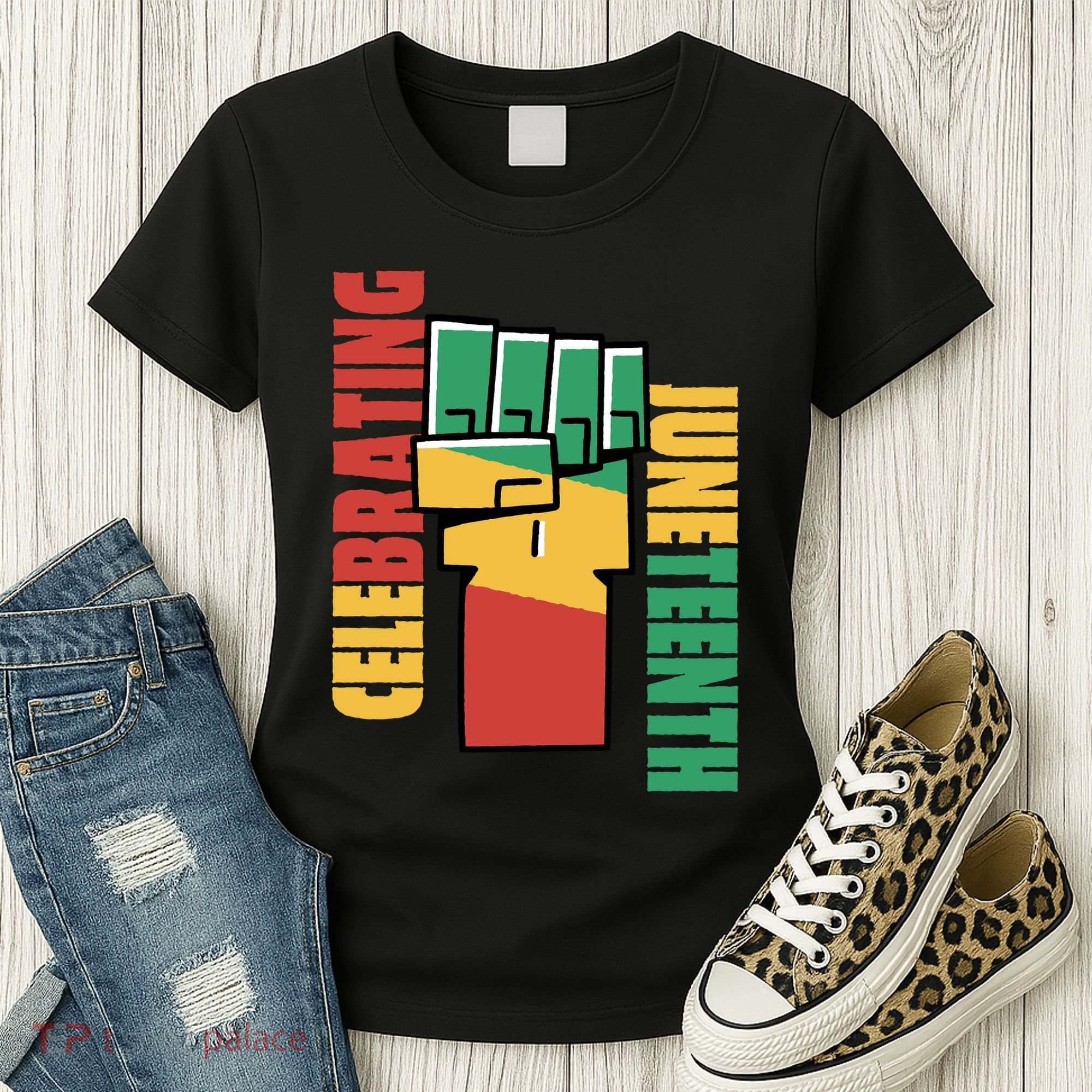 Celebrating Juneteenth Power Fist Women's T-Shirt