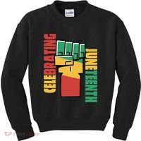 Celebrating Juneteenth Power Fist Kids Sweatshirt thumb 0
