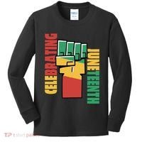 Celebrating Juneteenth Power Fist Kids Long Sleeve Shirt thumb 0