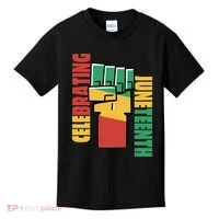 Celebrating Juneteenth Power Fist Kids T-Shirt thumb 0