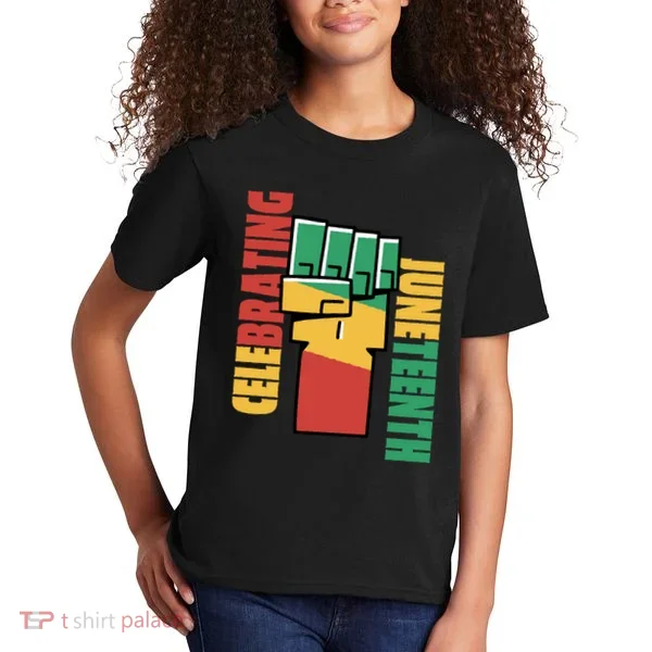 Celebrating Juneteenth Power Fist Kids T-Shirt
