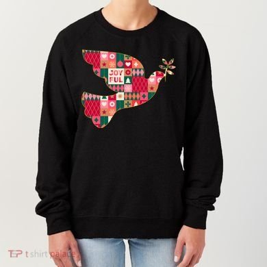 Christmas Joyful Pattern Peace Dove Women's Sweatshirt