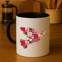 Christmas Joyful Pattern Peace Dove Coffee Mug thumb 4