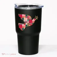 Christmas Joyful Pattern Peace Dove Tumbler thumb 0