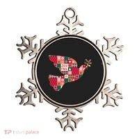 Christmas Joyful Pattern Peace Dove Ornament thumb 0
