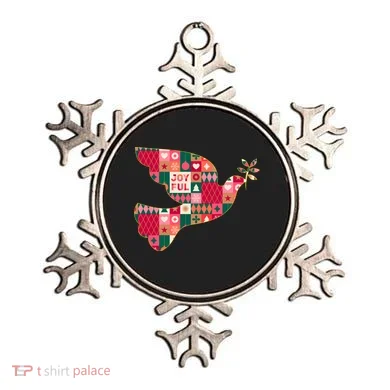 Christmas Joyful Pattern Peace Dove Ornament
