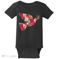 Christmas Joyful Pattern Peace Dove Baby Bodysuit thumb 0