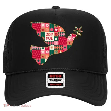 Christmas Joyful Pattern Peace Dove Hat