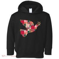 Christmas Joyful Pattern Peace Dove Toddler Hoodie thumb 0
