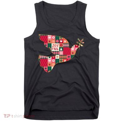 Christmas Joyful Pattern Peace Dove Tank Top