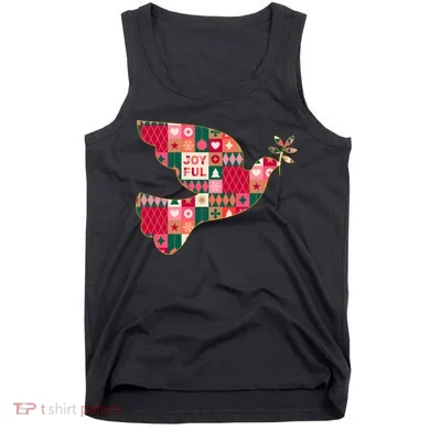 Christmas Joyful Pattern Peace Dove Tank Top