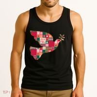 Christmas Joyful Pattern Peace Dove Tank Top thumb 3