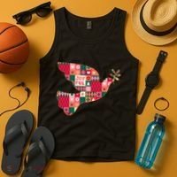 Christmas Joyful Pattern Peace Dove Tank Top thumb 4