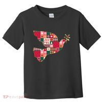 Christmas Joyful Pattern Peace Dove Toddler T-Shirt thumb 0