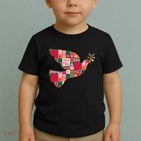 Christmas Joyful Pattern Peace Dove Toddler T-Shirt thumb 2