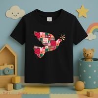 Christmas Joyful Pattern Peace Dove Toddler T-Shirt thumb 3
