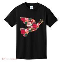 Christmas Joyful Pattern Peace Dove Kids T-Shirt thumb 0