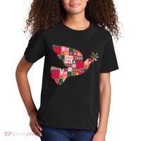 Christmas Joyful Pattern Peace Dove Kids T-Shirt thumb 2