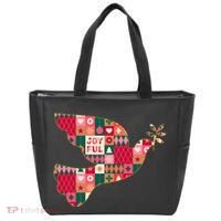 Christmas Joyful Pattern Peace Dove Tote Bag thumb 0