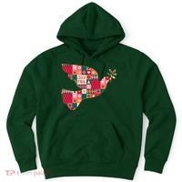 Christmas Joyful Pattern Peace Dove Hoodie thumb 0
