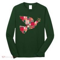 Christmas Joyful Pattern Peace Dove Long Sleeve Shirt thumb 0