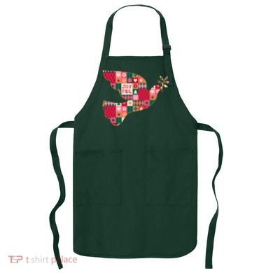 Christmas Joyful Pattern Peace Dove Apron