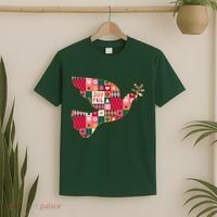 Christmas Joyful Pattern Peace Dove T-Shirt thumb 2