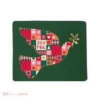 Christmas Joyful Pattern Peace Dove Mousepad thumb 0