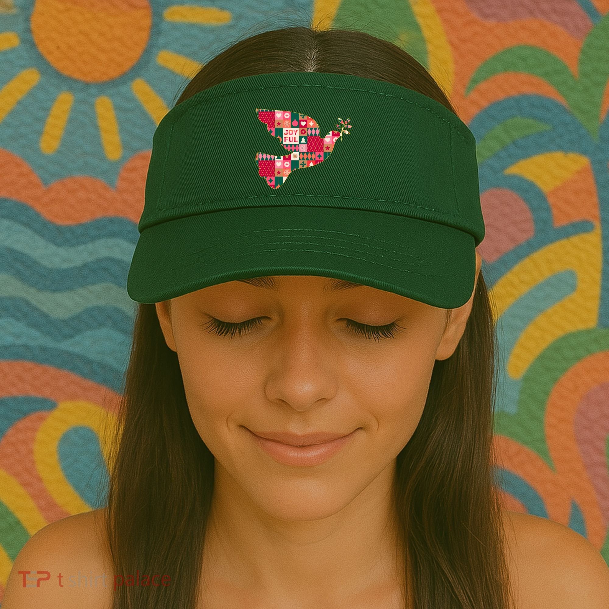 Christmas Joyful Pattern Peace Dove Visor