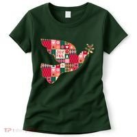 Christmas Joyful Pattern Peace Dove Women's T-Shirt thumb 0