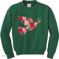 Christmas Joyful Pattern Peace Dove Kids Sweatshirt thumb 0