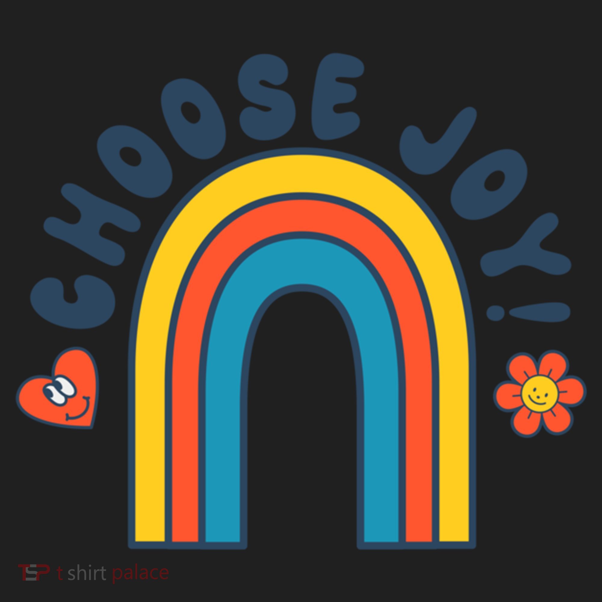 Choose Joy! Retro 70's Style Happy Rainbow Cool Gift Beanie