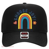 Choose Joy! Retro 70's Style Happy Rainbow Cool Gift Hat thumb 0