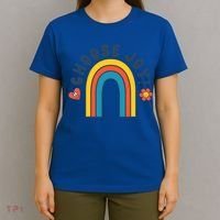 Choose Joy! Retro 70's Style Happy Rainbow Cool Gift T-Shirt thumb 4
