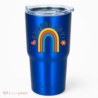 Choose Joy! Retro 70's Style Happy Rainbow Cool Gift Tumbler thumb 0