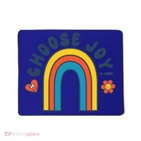 Choose Joy! Retro 70's Style Happy Rainbow Cool Gift Mousepad thumb 0