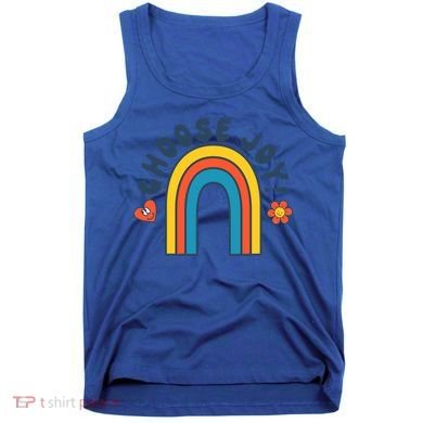 Choose Joy! Retro 70's Style Happy Rainbow Cool Gift Tank Top