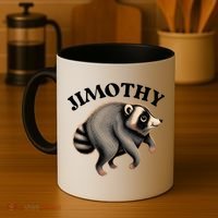 Charming Jimothy Raccoon Gift Coffee Mug thumb 4
