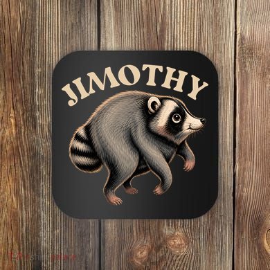 Charming Jimothy Raccoon Gift Coaster