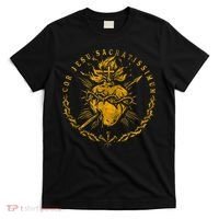 Cor Jesu Sacratissimum SacredHeart Of Jesus Catholic Faith T-Shirt thumb 0